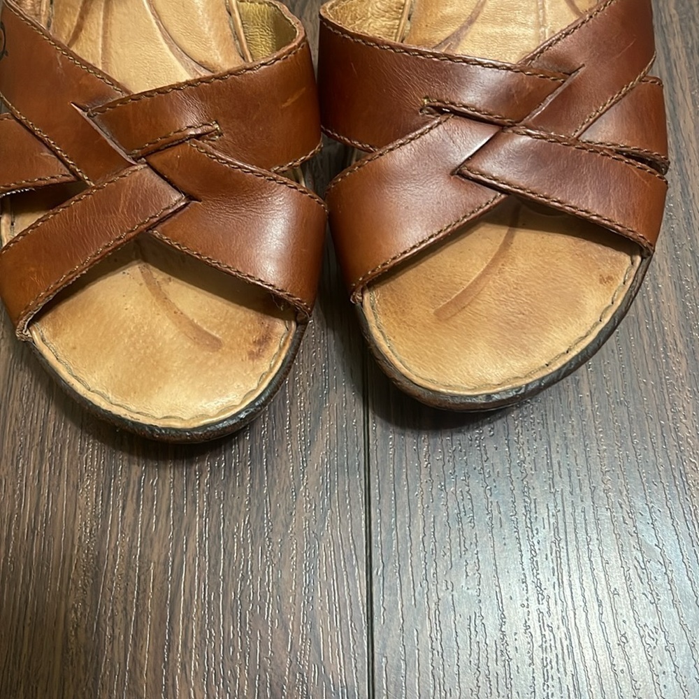 Born Leather Sandals Brown Size 10 - Picture 2 of 11